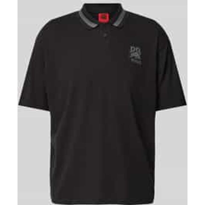 Poloshirt met labelprint, model 'Dodac'
