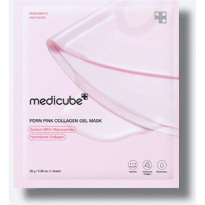 Medicube PDRN Roze Collageen Gel Masker Pack 4 Vellen white