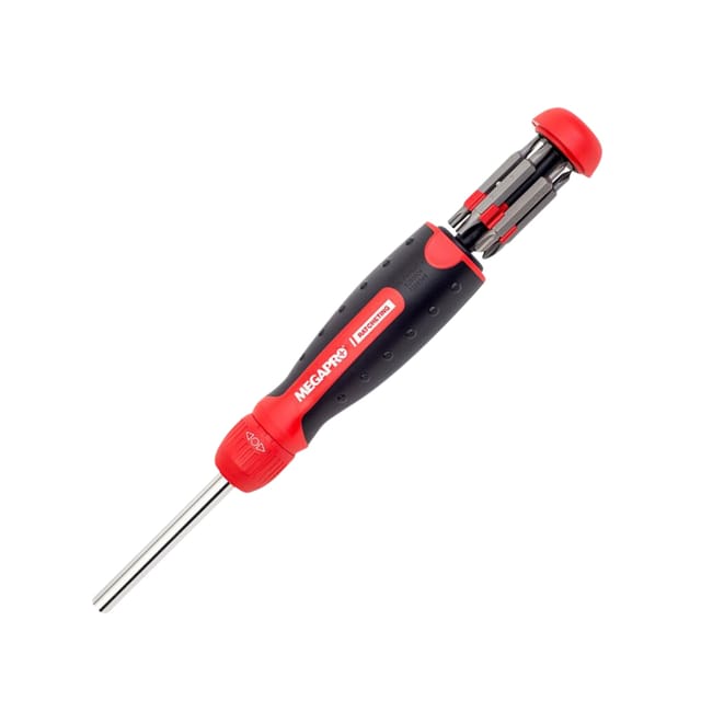 Schroevendraaier Megapro Ratcheting met 13 bits zwart