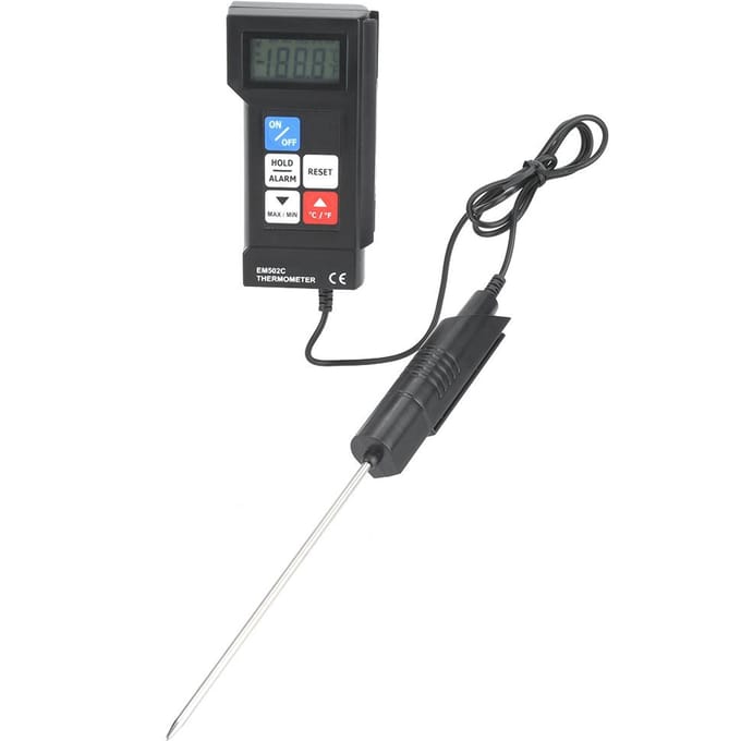 EM502C Professionele Digitale Elektronische Thermometer Voedselthermometer Met Sonde wit