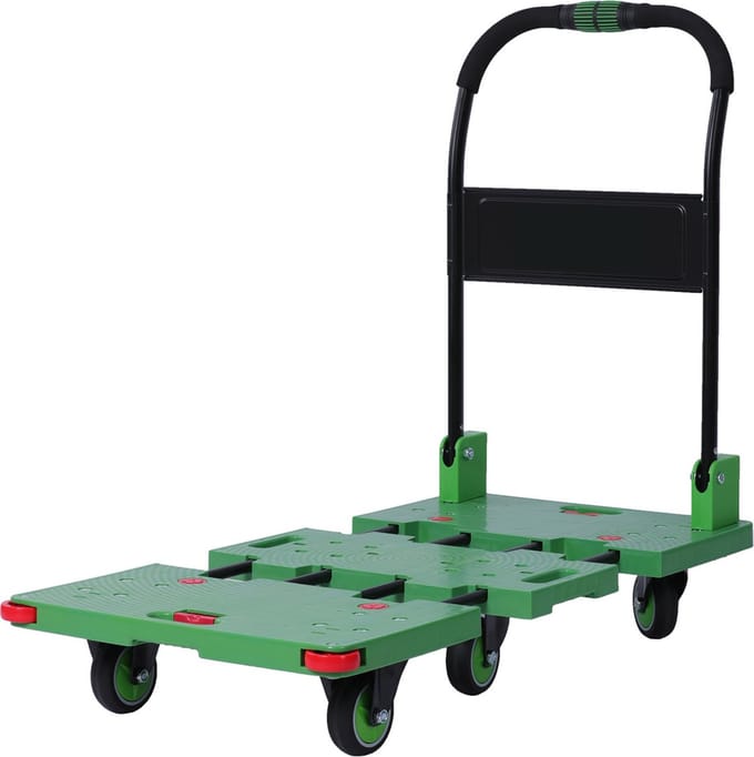 Verstelbare duwwagen, lvm. 400 kg Groen x x