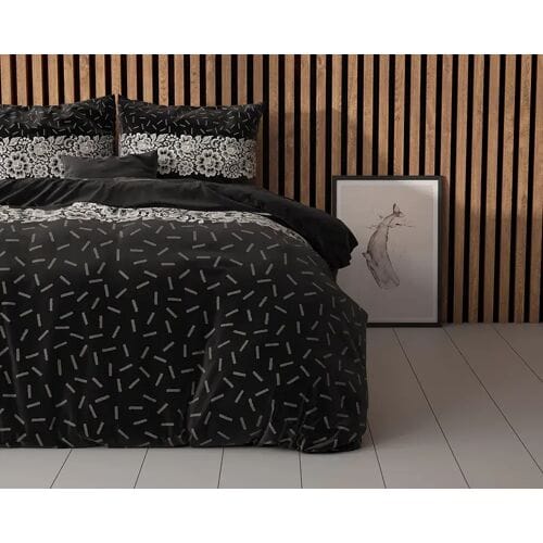 Sleeptime Dekbedovertrek Dervio Antraciet - Eenpersoons 140 x 200/220 cm + 1 kussensloop