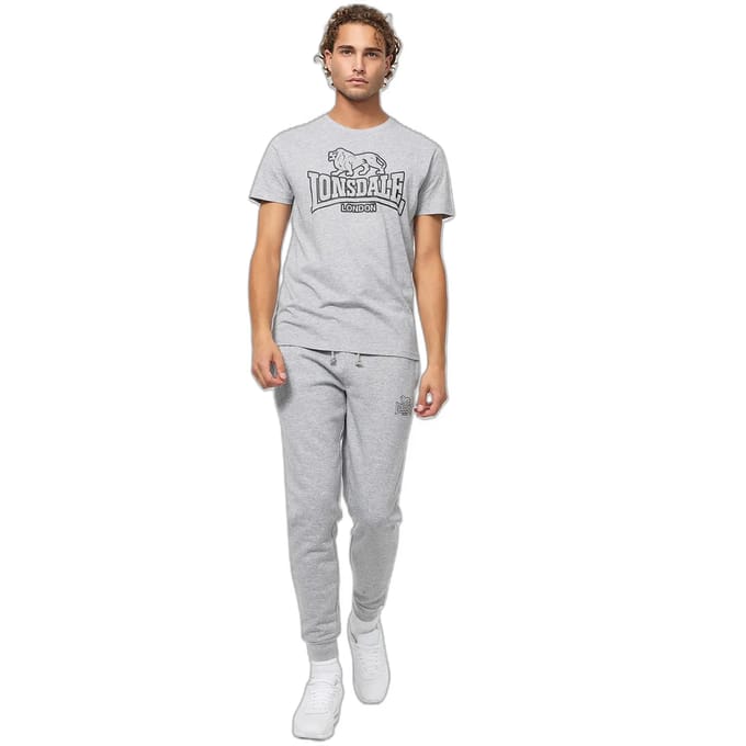 Lonsdale Rathven Jogginghose normale Passform Marl Grey/Black-XL