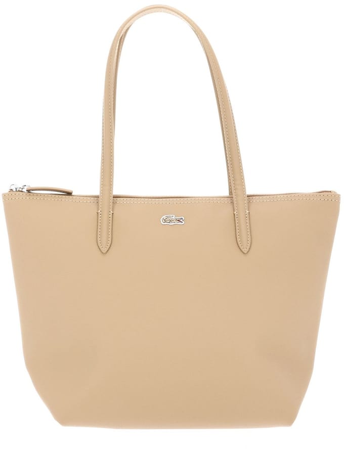 LACOSTE schoudertas Shopping Bag Viennois Lichtbruin