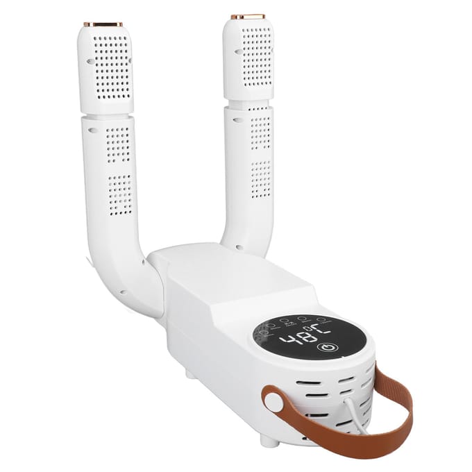 Elektrische Laarzenwarmer Machine met Timer Opvouwbaar Touch Control 360 graden Hete Luchtcirculatie Laarzendroger white