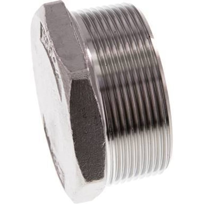 2'' NPT Buitendraad RVS Plug met Buitenzeskant 16 Bar - FL1-M-SH-200N-E