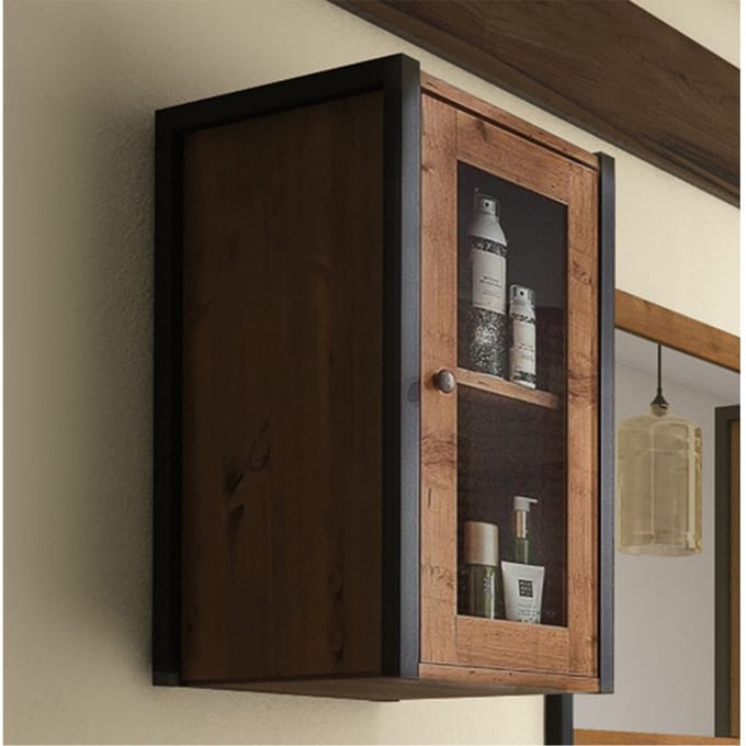 Chris-Wandkast - 1 Glasdeur - Eikenlook