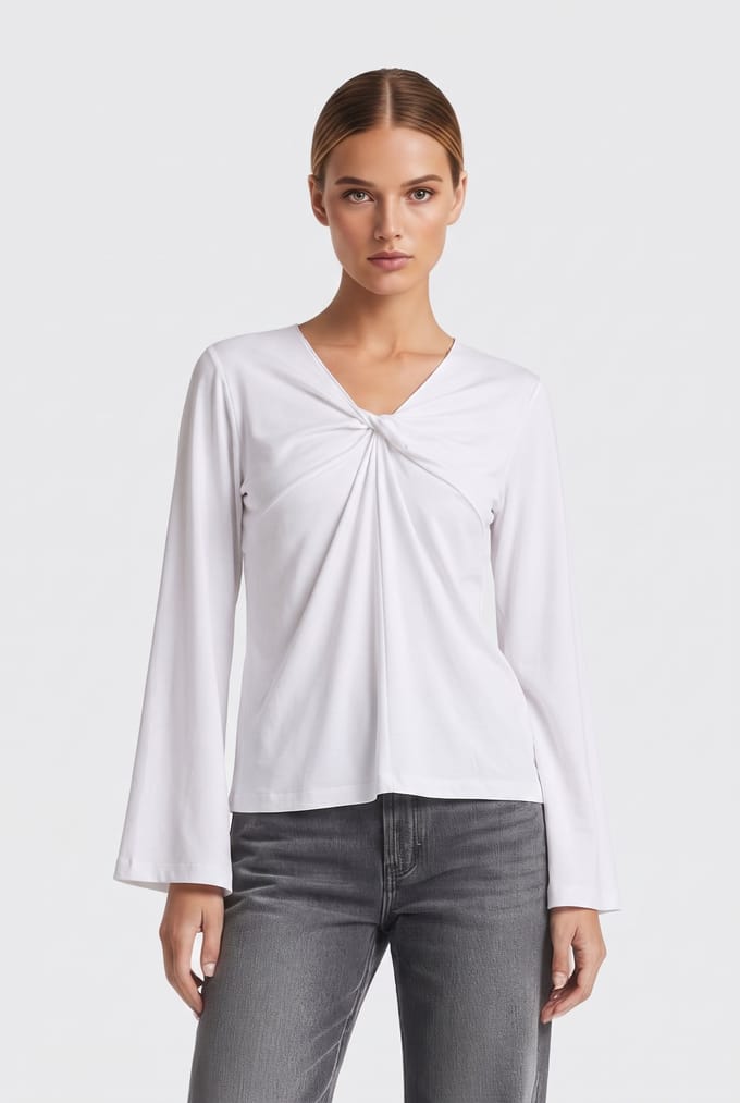 ARKET Nattie Top White Taglia: M | Maglie a manica lunga Outlet | Donna | Bianco