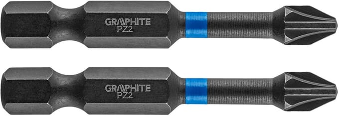 Graphite PZ2 Serie - Pozidrive Schroevendraaierbit - 50 mm - Staal S2