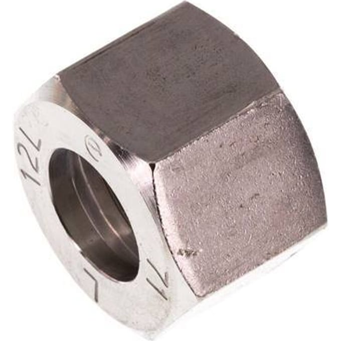 M18x1.5 x 12L RVS Wartelmoer voor Snijring