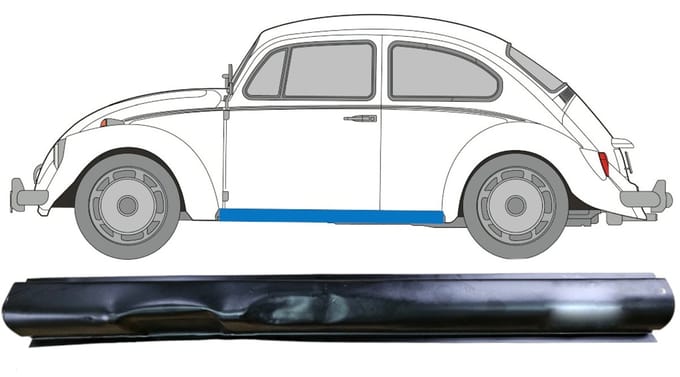 Binnenste reparatie dorpel voor Volkswagen Kaefer 1949- / Links