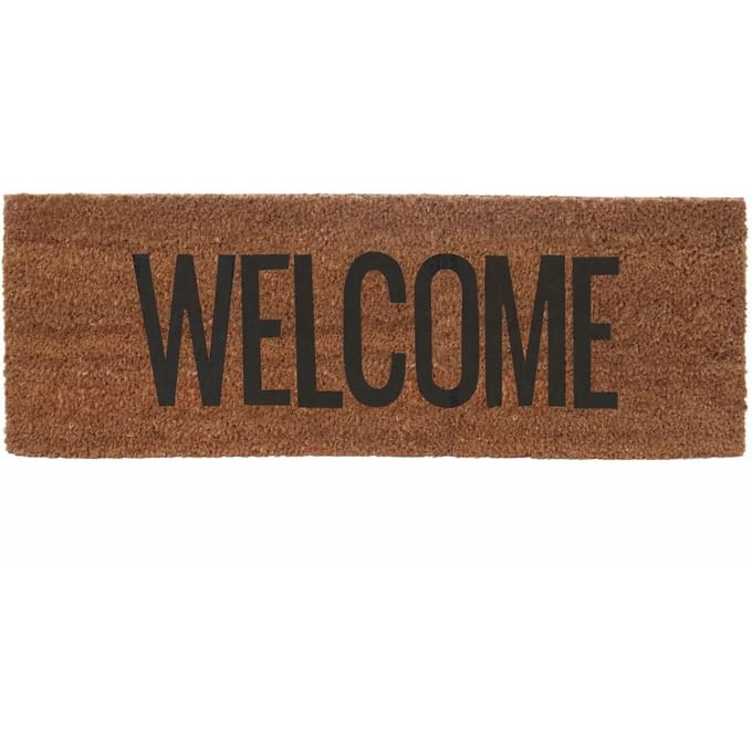 Present Time - Deurmat Welcome - Zwart - 75x25x1,5cm
