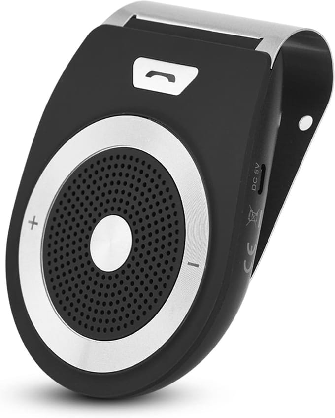 Draadloze Speakerphone - Carkit Audioadapter - Veilig Bellen Auto - Dubbele Telefoon Koppeling - 10 x 7.5 x 3.5cm