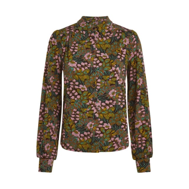 King Louie Carina blouse sierra bitter chocolate 10957