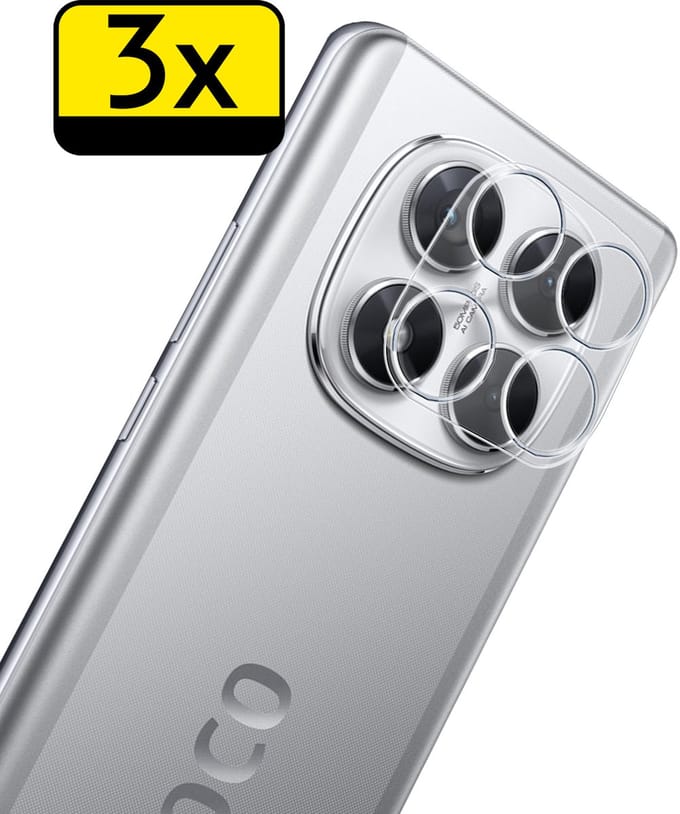 Camera Lens Protector - Geschikt voor Xiaomi Poco X7 - 3 Stuks - Camera Screenprotector - Beschermglas - Gehard Glas - Tempered Glass - Screen Protector