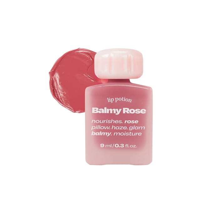 alternatiefstereo, Lip Potion Balmy Rose, Nee. 7 Thee Roze, 9ml (0,3 fl oz) white