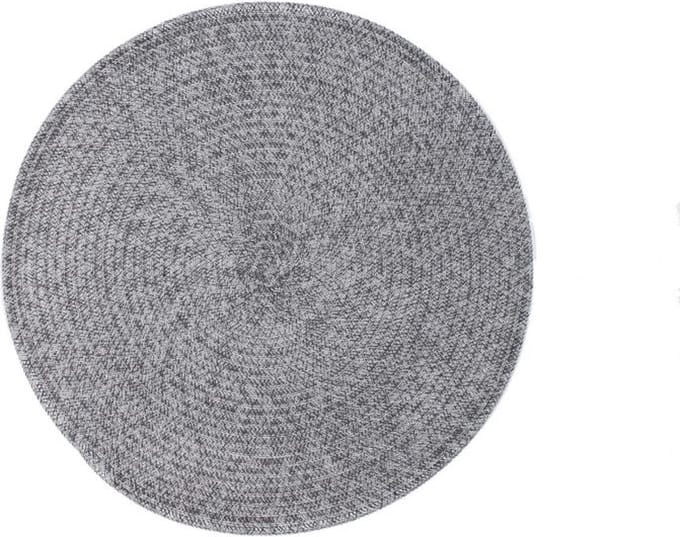 Placemat MELANGE rond, SET/6, dia 38cm,grijs