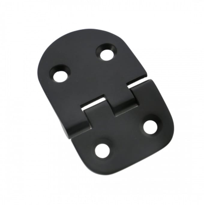 Luikscharnier - 60x38mm - Knoop Onder - Rvs 316 - PVD Mat Zwart
