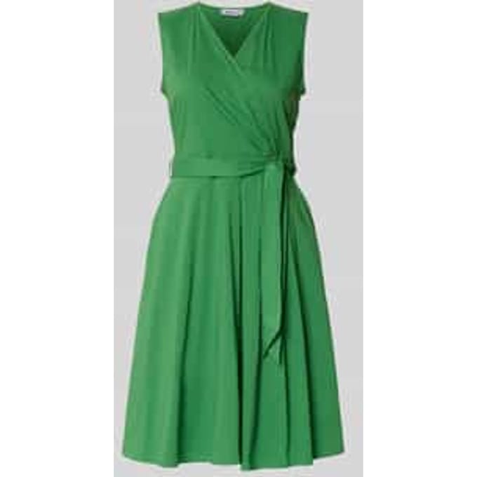 Jurk met V-hals in wikkel-look