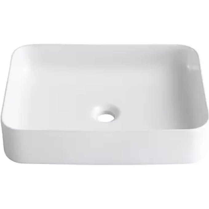 Sensea Wasbak Studio - Keramiek - Rechthoekig - Mat Wit - 50x36x12cm