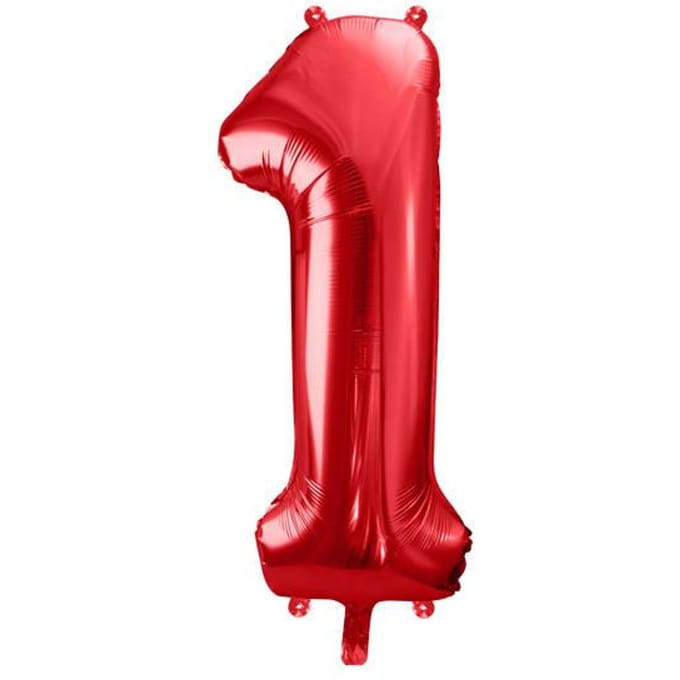 Cijfer 1 (86 cm) - Rood