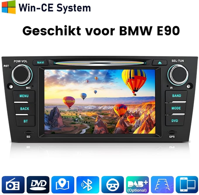 HexinexMarket - Autoradio Geschikt Voor BMW E90 E91 E92 2005-2012 - WINCE GPS NAVI FM BT CD/DVD
