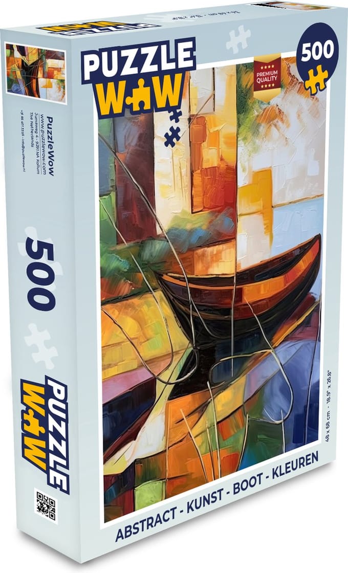 Puzzel Abstract - Kunst - Boot - Kleuren - Legpuzzel - Puzzel 500 stukjes