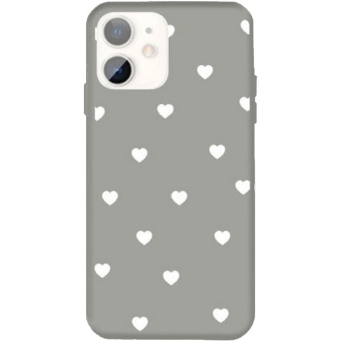 Mocaa iPhone 11 Designz Hearts Case Grijs