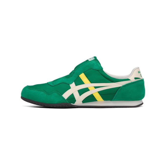Onitsuka Tiger SERRANO Chaussures Décontractées en Tissu à Enfiler Unisexe Vert/Beige 42.5 blue