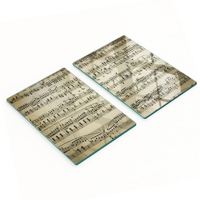 Multifunctionele decoratieve keukenplanken van gehard glas, notitieblokjes, 2x40x52 cm