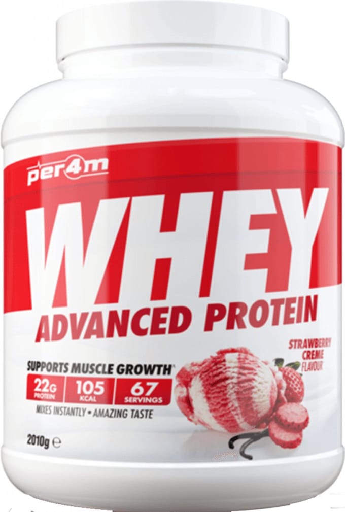 Per4m Whey Advanced Protein (2010g) Strawberry Creme - Eiwitten - Wei-eiwit Mix