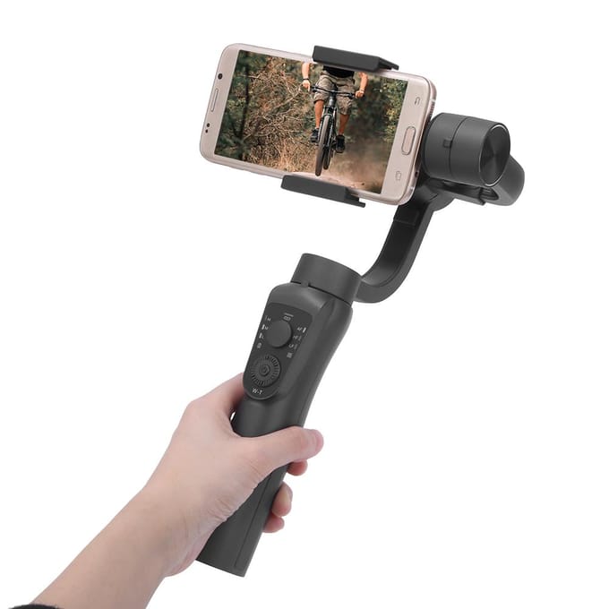 Drie-assige Anti-schudden Telefoon Balhoofd Handheld Stabilisator voor Multifunctionele Opnames gray