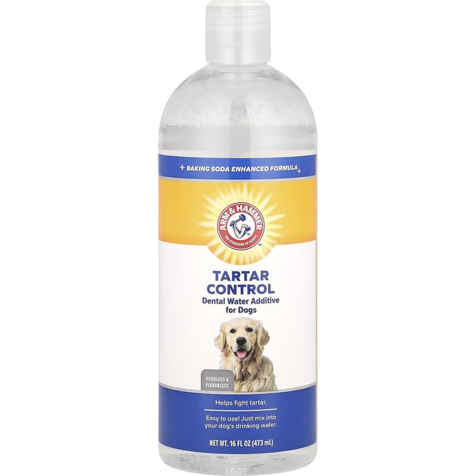 Arm & Hammer, Tandsteencontrole, Hond, Geurloos, 16 fl oz (473 ml) white