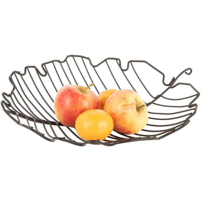 Present Time - Fruit Basket Leaf Medium - Metaal - Zwart