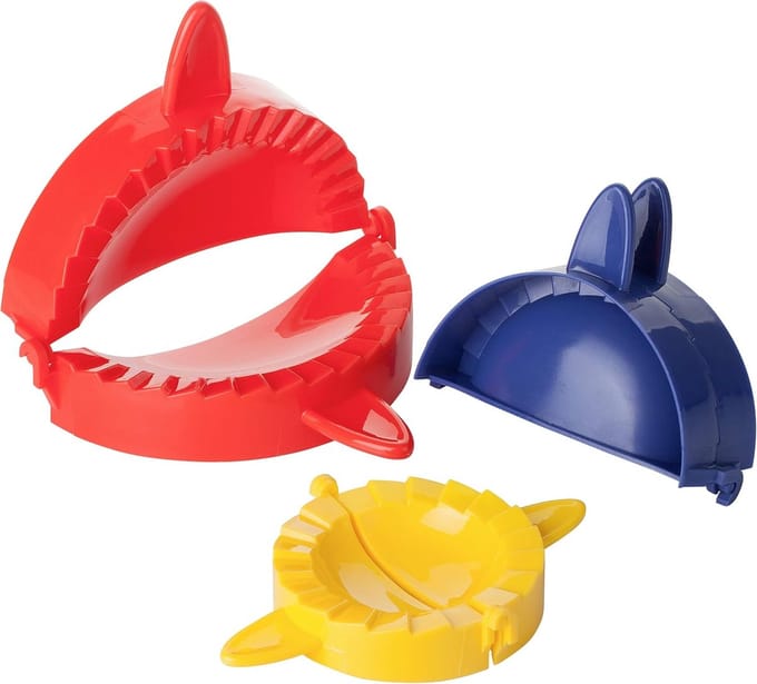 Deegpers Set - Taartvormers - Gebak Maken - Decoratieve Rand - 3 Stuks - Wit