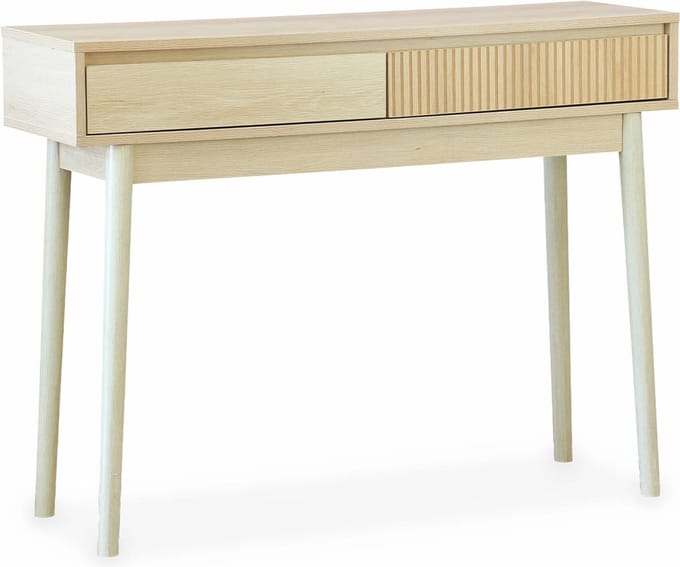 sweeek - Houten consoletafel, 2 laden - linear