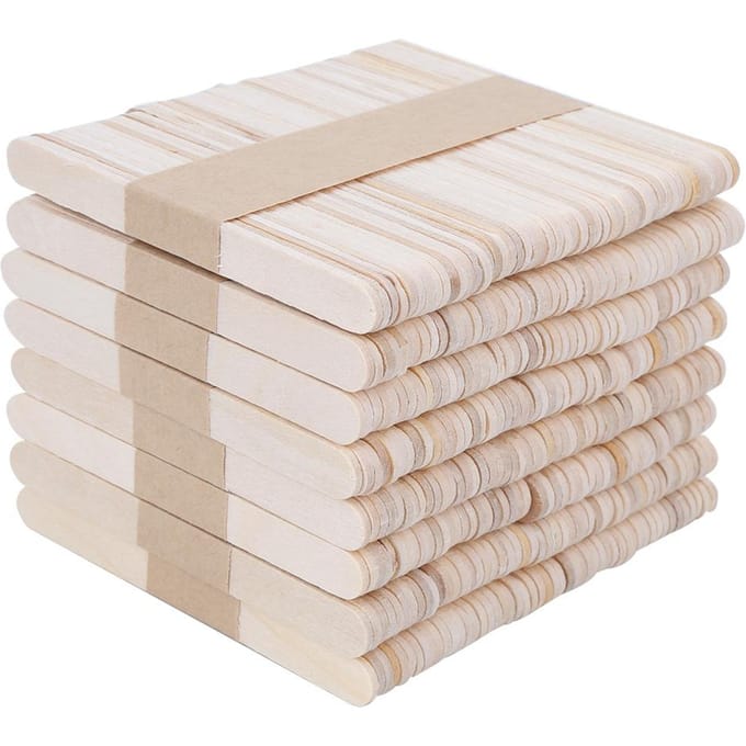 Lot de 400 bâtonnets de glace en bois pour loisirs créatifs et loisirs créatifs white