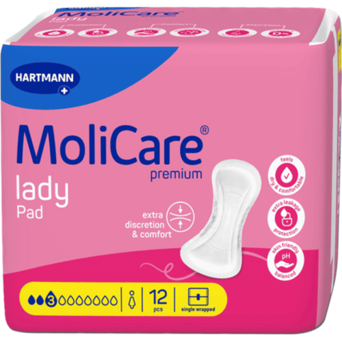 Hartmann Molicare Premium Lady Pads 3 druppels - 24 pakken van 12 stuks
