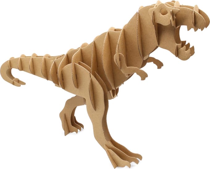3D Model Karton Puzzel - Tyranossaurus Dinosaurus TREX Groot - DIY Hobby Knutsellen - 52.5x31x15cm
