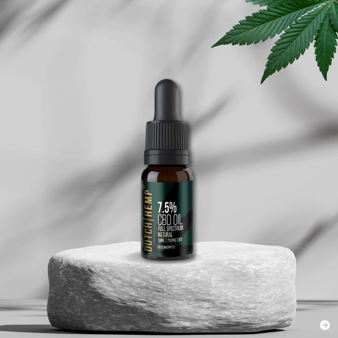 Dutch Hemp CBD-olie 7,5% - 10 ml - Natural - full spectrum