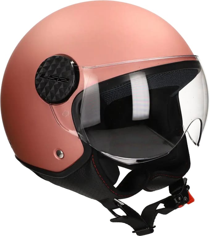 LS2 Sphere II Pilot OF558 Rosé Gold maat XS Scooterhelm - Motorhelm met Jethelm Design