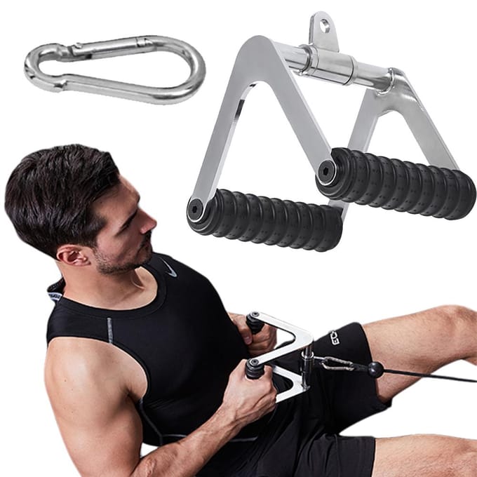 Fitness Pull Down Handvat Ergonomie V Roeihandvat V-Handvat Dubbel Roeimachine Handvat voor Biceps Triceps Rugspier Training gray