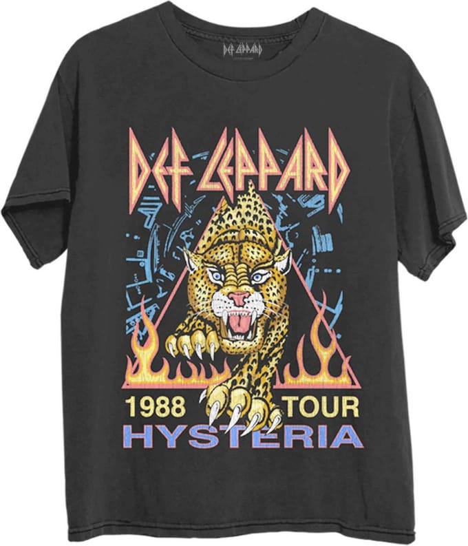 Def Leppard - Hysteria '88 Heren T-shirt - M - Zwart