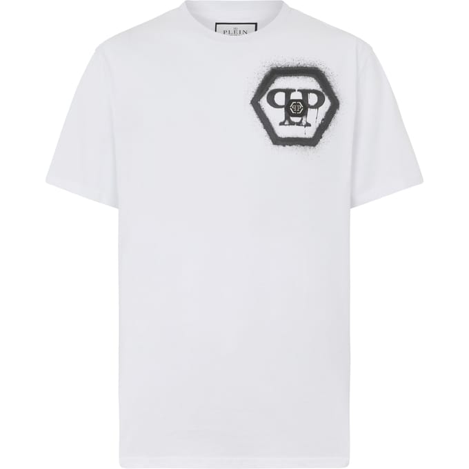 Round Neck T-Shirt Spray Hexagon