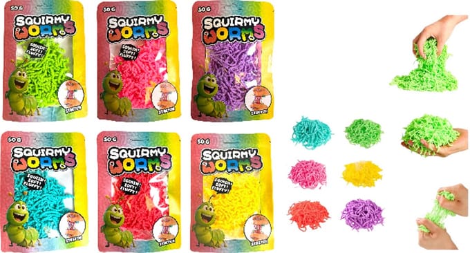 Squirmy worms 50gr. in zak per stuk