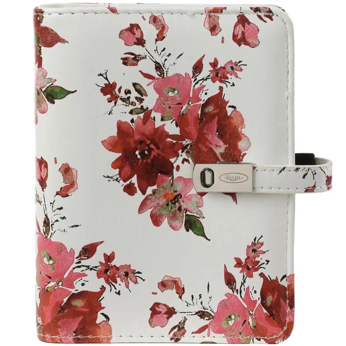 1311-15 Pocket 6 Ringband Roze Rood 1 week per 2 paginas 2026-2027-2028