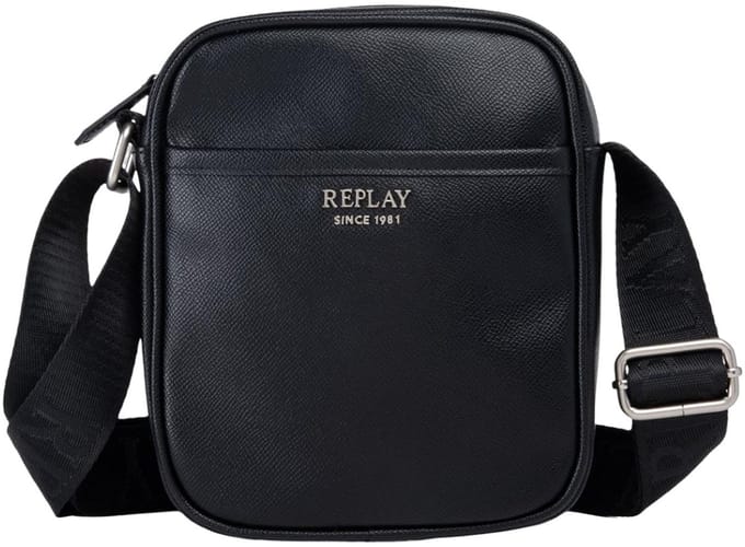 REPLAY schoudertas Reporter Bag Black zwart