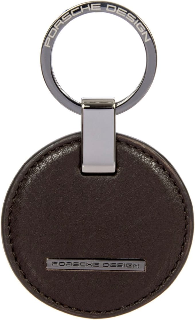 PORSCHE DESIGN Sleutelhanger Keyring Circle Dark Brown Bruine
