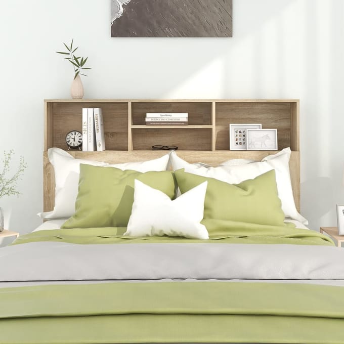 vidaXL - Hoofdbordkast - Sonoma - eiken - 140x19x103,5 - cm
