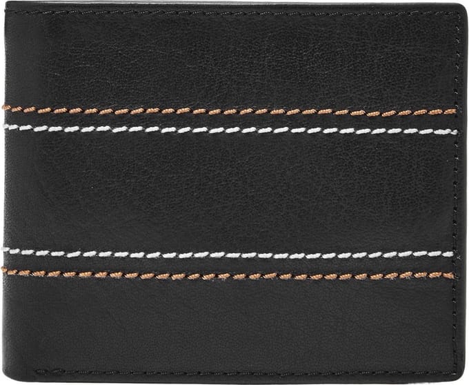 FOSSIL Portemonnee Reese Bifold With Flip ID Black Zwart